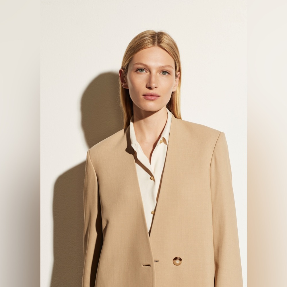 NWT VINCE Collarless Blazer Size 22 in Straw